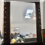 DM04. Carved wood mirror by Turner Mfg. 38”h x 28”w